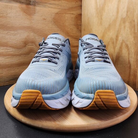 Hoka Bondi 7 Mens Gray Running Shoes Sneakers Size 14 - Picture 2 of 9